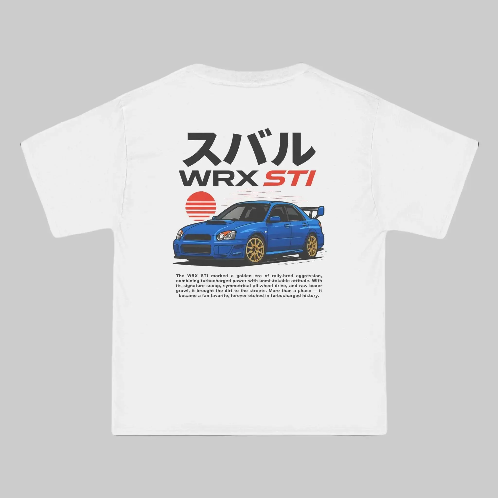 2004-2005 Subaru Impreza WRX STI 'Blobeye' Shirt – Car Enthusiast Graphic T-Shirt Sweatshirt Hoodie 2 Sided Gift For Car Lovers
