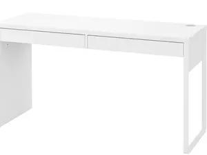 IKEA MICKE White Desk – Modern Minimalist Computer Desk, Space-Saving Home Office Study Table with Storage Drawer & Cable Management Hole