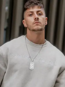 FaithHeart Dollar Design Bling Dog Tag Necklace for Men