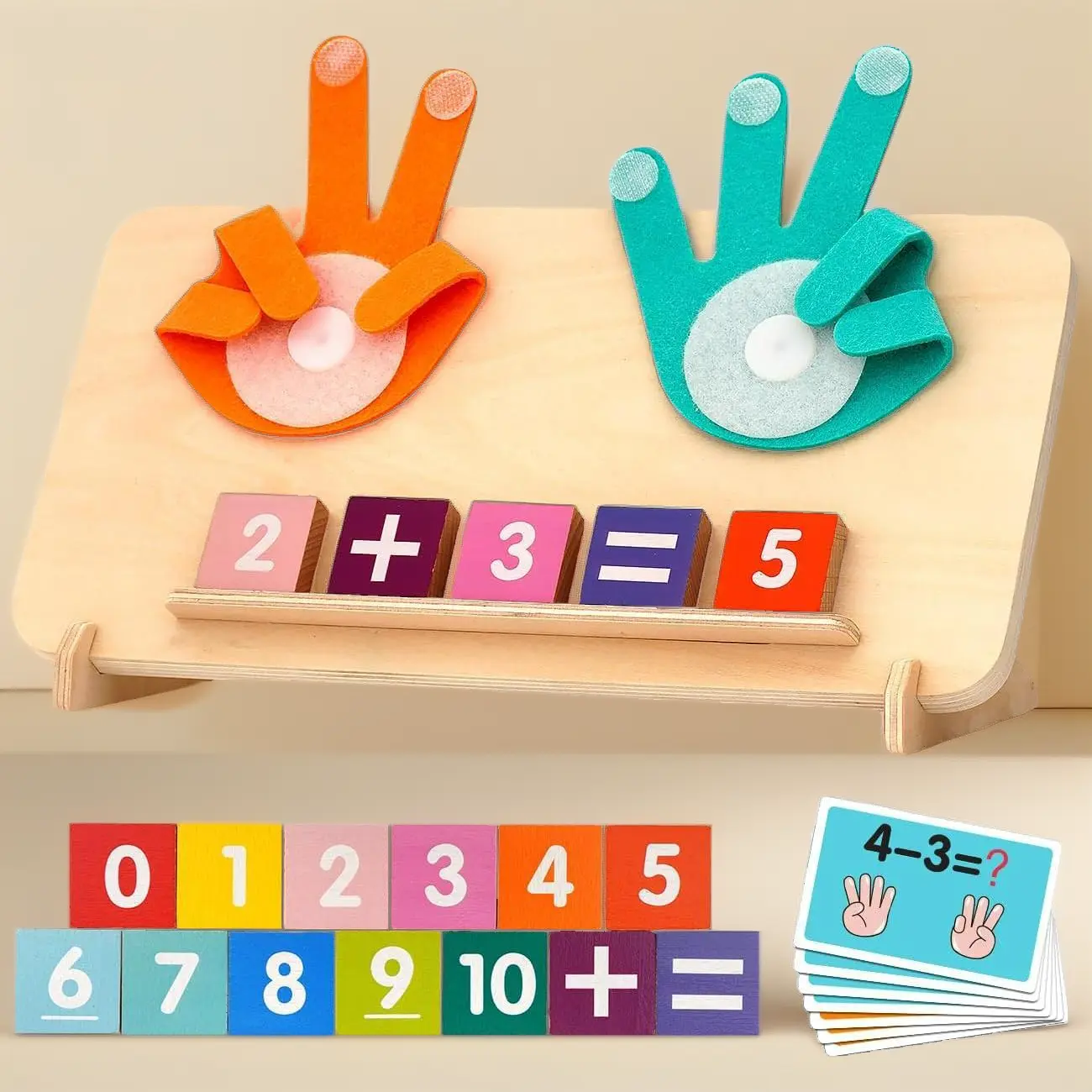 Montessori Math Counting Building Block Set Shape Sorters - Interactive STEM Learning Educational Manipulatives, Colorful Sensory Play Toys, Toddlers Must Haves for 2-4 Years Old, Math Activities Birthday Gifts