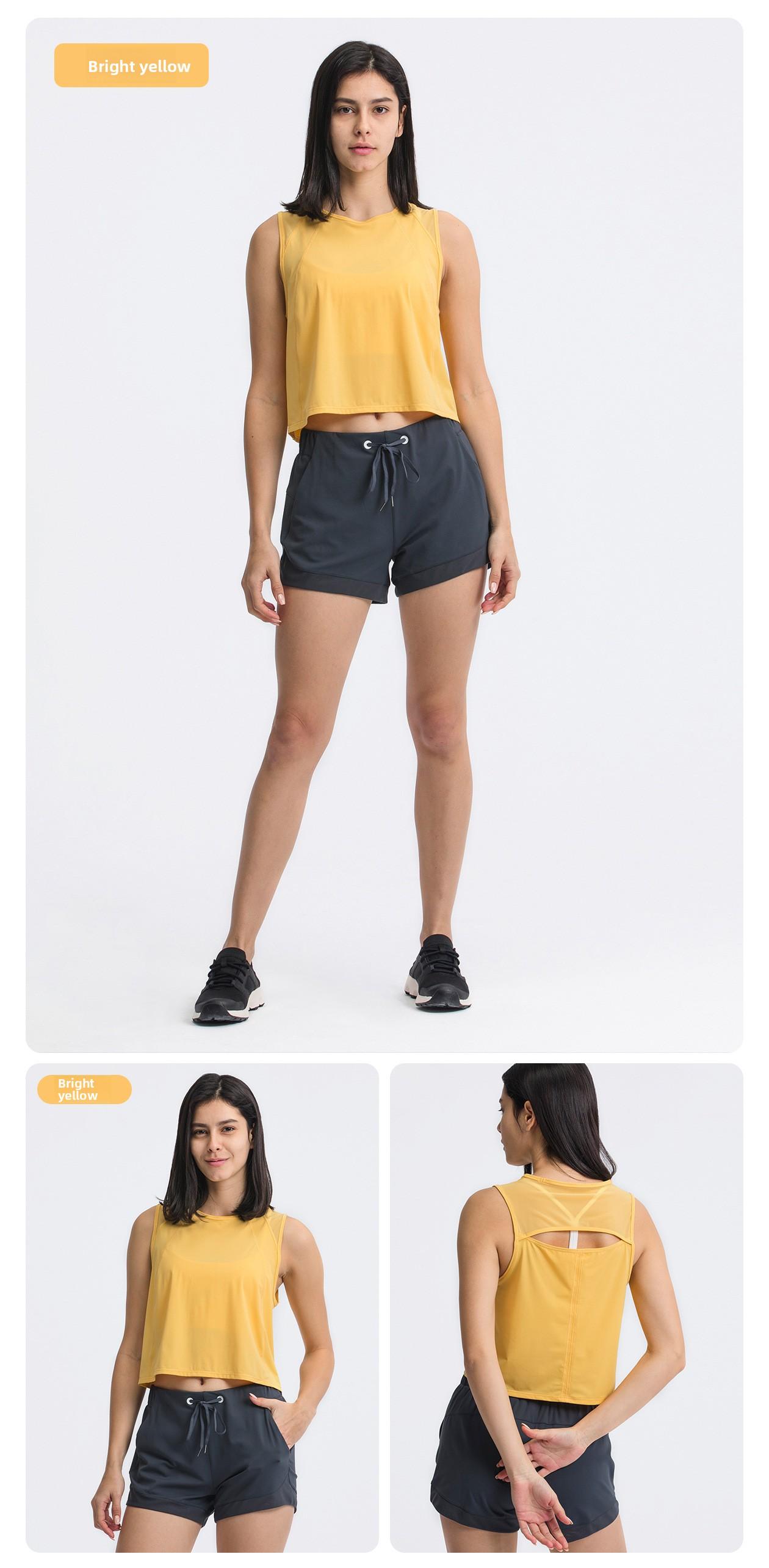 New Sleeveless Crop Tank Top, Sexy Hollow Out Design, Quick-Dry Breathable Yoga & Sports Casual Wear