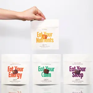 Daily Bite Real-Food Vitamin Sample Pack: Energy - Calm - Sleep - Nutrients - Full Body Support - Gut, Skin, Metabolism, Brain, Bone, Sleep, Immunity - 4 bags - 7 Bites Each