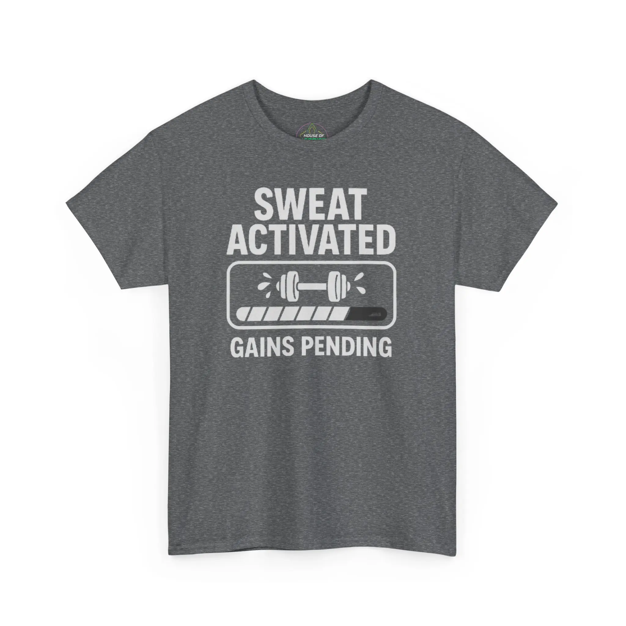 Men's Tubular 100% Cotton Sweat-Activated Motivation Graphic T-Shirt - Durable, Breathable, Comfortable Fit Workout Tee for Gym, All Seasons Wear