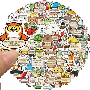 100pcs Emotional Support Animal Stickers, Funny Stickers, Affirmation Sticker Pack for Adults & Kids, Cute Inspirational Buds for Water Bottles, Laptops, Phones
