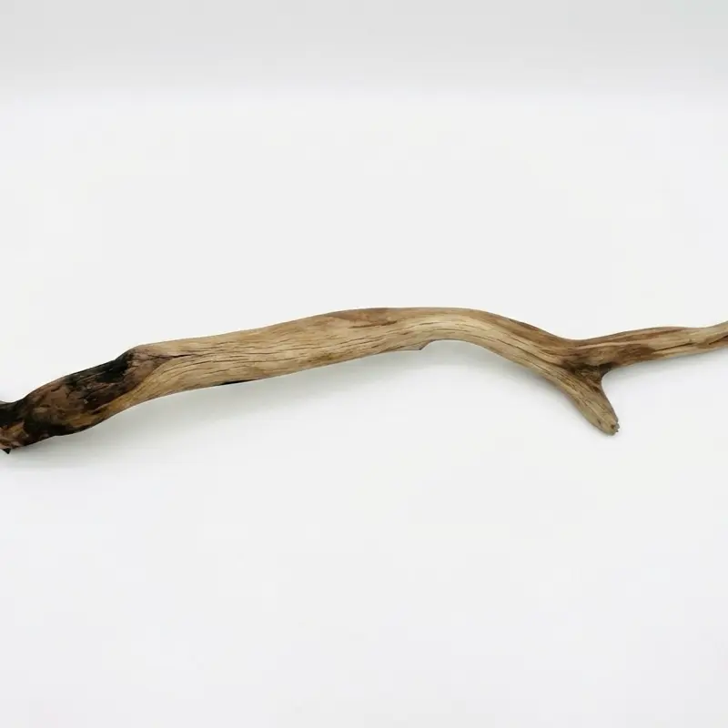 Premium 25" "Shepherd's Hook" Driftwood | Long Smooth Spanning Bridge Log with Weathered Hook End for Aquariums & Terrariums