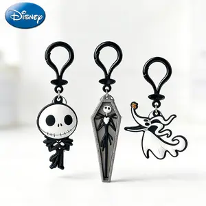 1PC Disney Officially Licensed The Nightmare Before Christmas Jack Zero Keychain Gothic-Vibe Collectible Backpack Decoration Car key Pendant Desk Ornament Durable PVC Rubber Gift