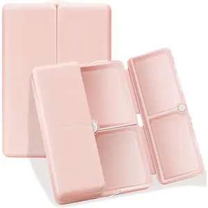 Multi-grid Pill Box, 1 Piece Portable Travel Daily Pill Case, Foldable Medicine Box for Outdoor