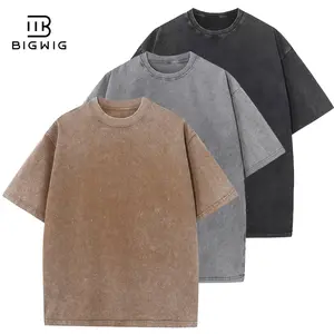 Oversized Tshirts Unisex Gym Vintage Heavyweight T Shirts Cotton Workout Acid Wash Baggy Tees Men's Cotton T-Shirts Oversized Heavy Cotton Summer T-Shirts Unisex Short Sleeves Casual Loose Wash Solid Basic Tee Tops Casual Tshirts for Men Women