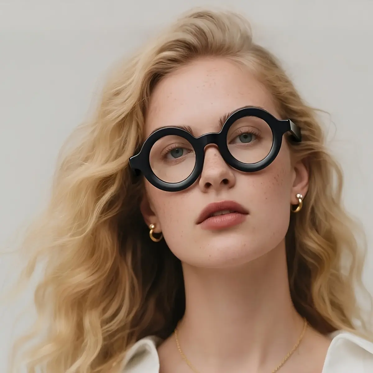 FYTOO 4pc Retro Round Glasses Frames Set (Buy 3 Get 1 Free Black Acetate Frames), Unisex Fashion Accessories, Lazycore Vibe, All-Day Comfort, Best Value FTEM23103-C01LH