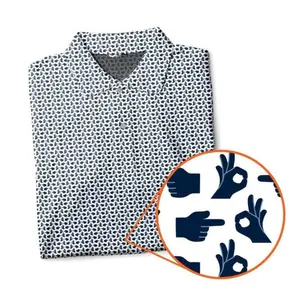 Funny Hand Graphic Navy Golf Polo Shirt Gift for Men, Simple Style, Full Color Selection, Pick Your Favorite