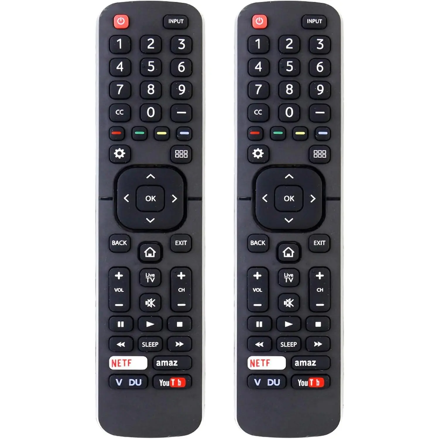 (Pack of 2) Alkaline Infrared Universal TV Remote Control Replacement - No Programming Needed, Home Accessories for All Sharp LCD LED TV Models