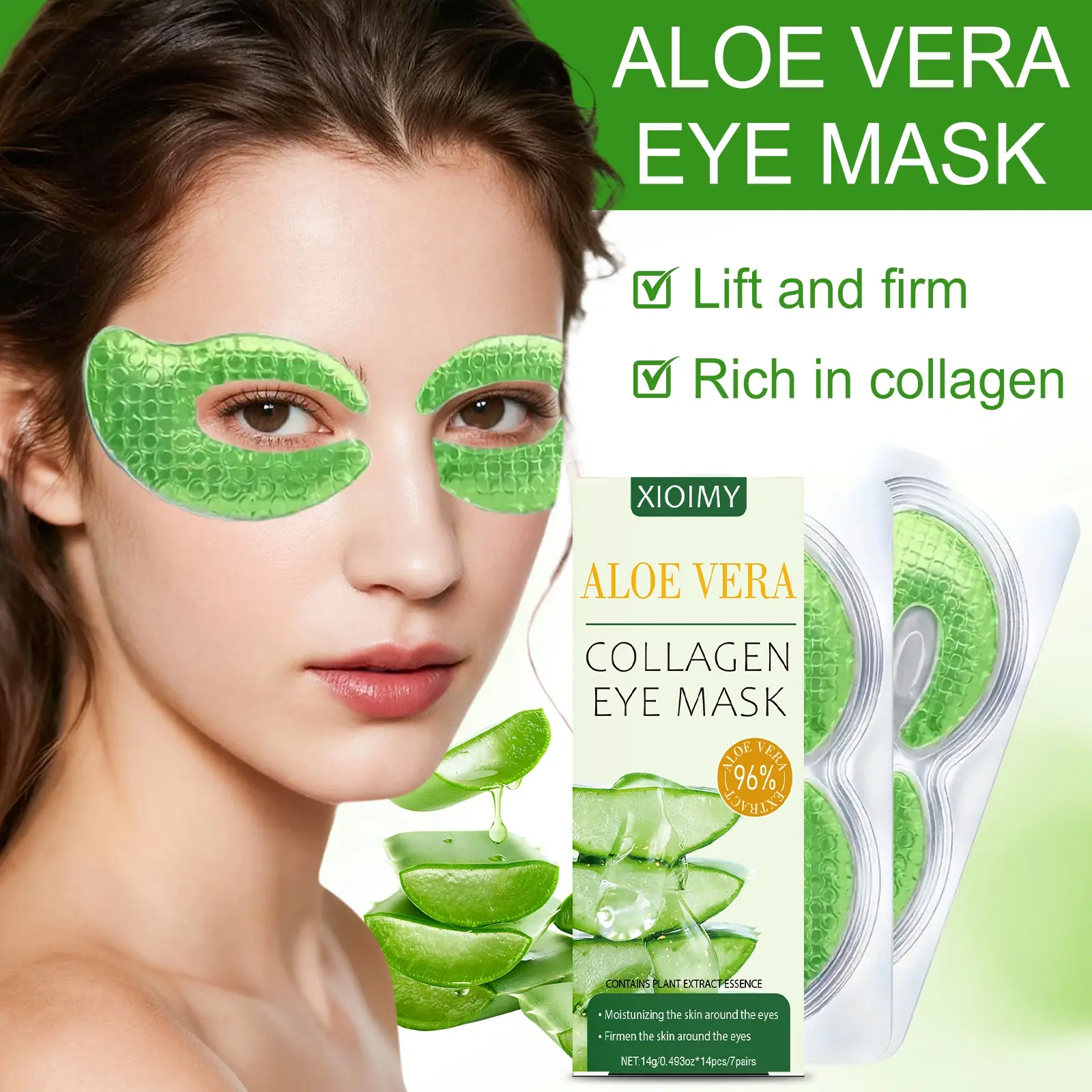 14pcs Aloe Vera Collagen Eye Masks, Natural Aloe Vera Ingredients, Smooth  Soft Moisturizing Hydrating Eyelid Skin, Fades Dark Circles, All Skin  Types, Hydrating Eye Care - TikTok Shop