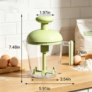 Manual Press Egg Beater with Filter - Multifunctional Kitchen Tool for Whipping, Mixing, Pouring, Easy to Clean Blender (Home & Party Supplies, Party Gift Option)