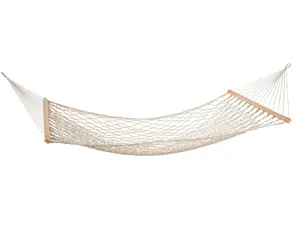 Bliss Hammocks Cotton Rope Hammock W/ Spreader Bar, 60-in. Wide, 450 lb. Capacity (Brown)