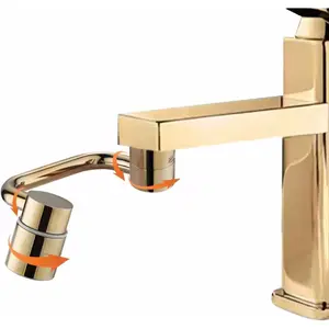 Swivel faucet extender360 faucet aerator 2 spray modes brass materials faucet extender for kitchen sink bathroom sink aerator for sink faucetdurable stylish in gold black gold