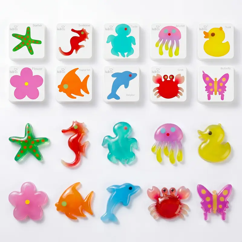 Kiditos 10 Reusable Molds Only, NO Gel & NO Powder, Magic Water Elf Toy Refill Replacement Accessories, DIY Kids Water Pets Craft Extra Molds