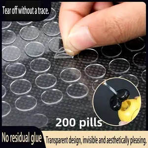200 Pcs Balloon Glue Dots, Clear Removable Double-Sided Adhesive Dots, No Residue Balloon Tape for Party & Wedding Decoration