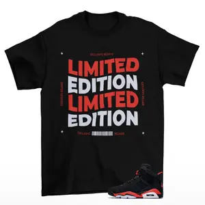 Limits Sneaker Shirt Black to Match Jordan 6 Reverse Infrared Salesman