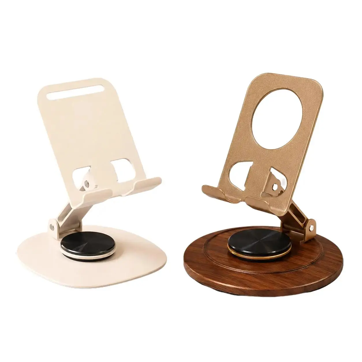Phone Stand for Desk, Adjustable 360° Rotating Foldable Smartphone Holder, Compact Portable Desktop Cell Phone Stand for Office, Home, Kitchen & Bedside, Compatible with iPhone & Android#TikTokBackToSchool