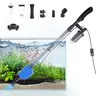 Electric Aquarium Gravel Cleaner Kit - 32W Strong Pump, 530GPH, 35.4-47.2in Length, Adjustable Water Flow, Siphon Vacuum Suction, Plastic/Silicone Build, 4-Layer Filtration, Power Supply, User-Friendly Universal Fit Pet Fish Tank Cleaning Tool