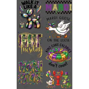 WALK IT LIKE A (MARDI GRAS) PREMADE GANGSHEET - 22X36 DTF TRANSFERS - DIRECT TO FILM