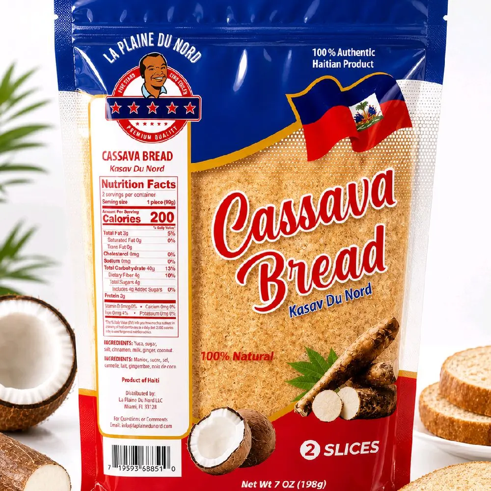 Kasav Dous Peyi-Okap Snack Cake, Traditional Caribbean Pastry Snack for Casual Enjoyment