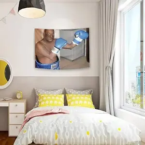 Boxing Green Leicester Beetle Juice Banner Tapestry, suitable for dorm room decor, gym parties, bedroom, garage banner.