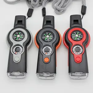 Seven-in-one whistle Multifunctional survival whistle Compass thermometer and other outdoor survival whistles