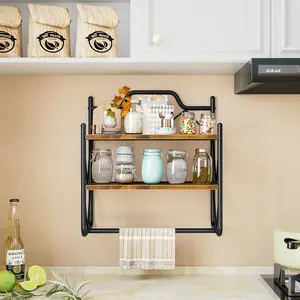 SUOERNUO 2-Tier Metal Bathroom Organizer Over The Toilet Storage Shelf with Paper Holder Sturdy Highloadbearing Doubletiered Towelholder for Space Saving Kitchen Organization Quality Metalorganizer - Bathroomorganizer