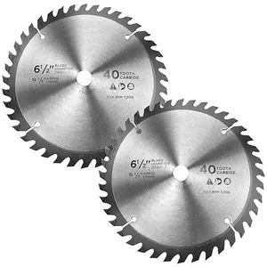 2pcs 6-1/2" 40 Teeth Circular Saw Blade for DEWALT DCS391B DCS565B DCS391P1 Circular Carbide Gear Blade for Precision Slicing, Framing, Cutting Wood, Plywood, etc.(5/8" Arbor)