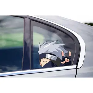 Rock Sign Peeking Anime Super Decal Cartoon Ninja Slay Fighter Sticker For Cars