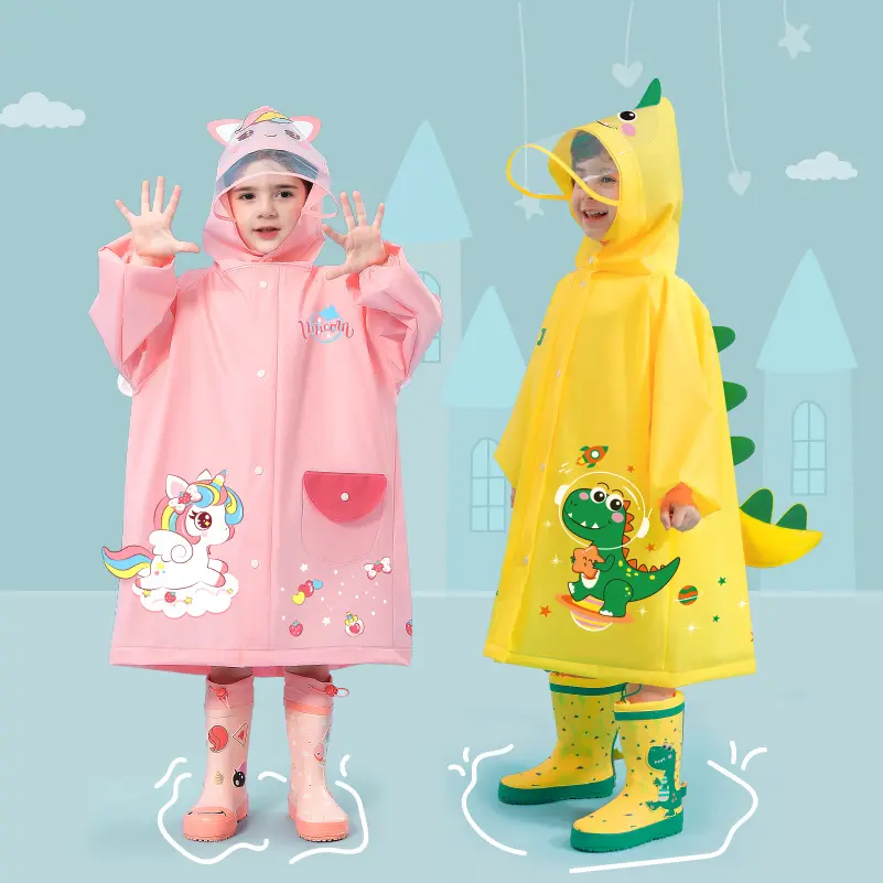 Children's Raincoat Girls Boys Baby Raincoat Girls Rainproof Clothes Kindergarten Rain Poncho 4 Years Old 5 Years Old Children's Rain Poncho