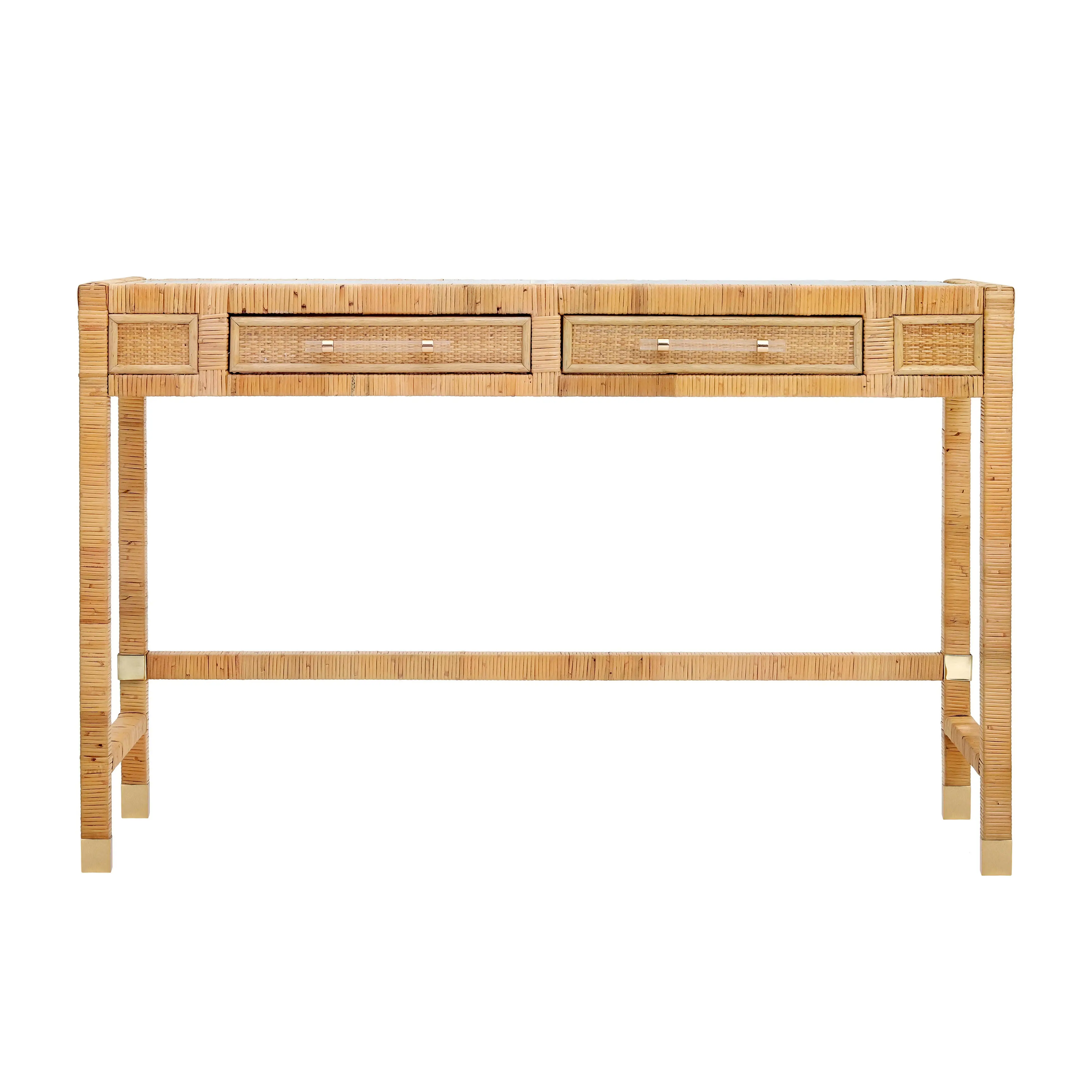 Amara 47" Woven Rattan Desk