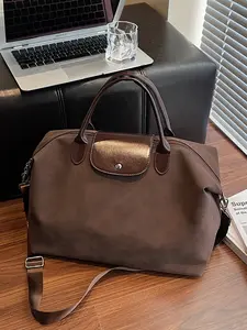 Women's Short Trip Travel Bag, New Vintage Versatile Handbag, Carry-On Luggage Shoulder Bag, Ideal for Outdoors, Casual Commuter Bag