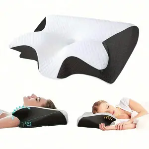1/2pcs Extra Wide Comfortable Neck Pillow, Soft Memory Foam Side Sleep Pillow, Washable Breathable Cover, Ideal for Back and Stomach Sleepers, Christmas Gift