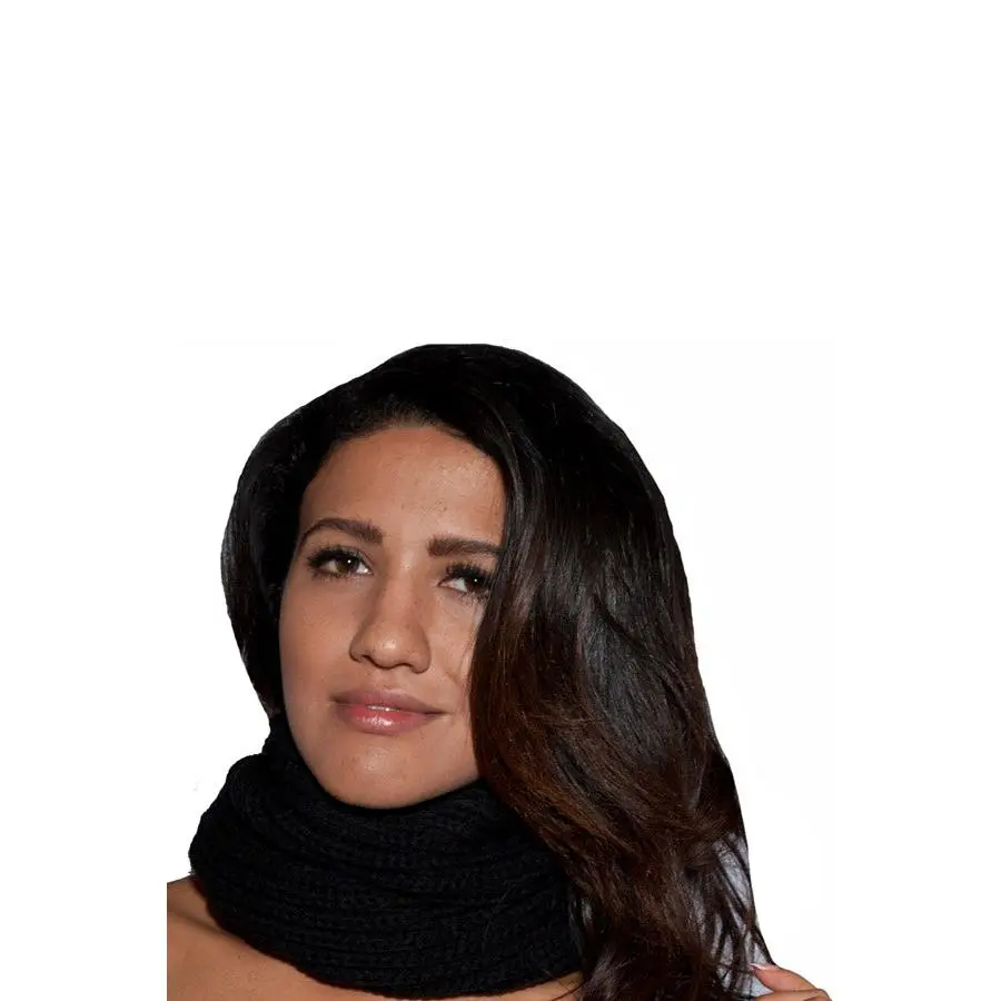 Women's Boho Knitted solid color cowl neck/head wrap