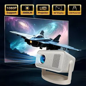 Portable Mini Projector, 1080P HD Projector with Remote Control, Multifunctional Connection Android & iOS Devices Wireless Mirror Projector