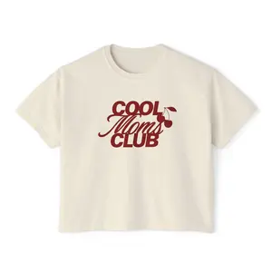 Moms Club Tee Vintage Pigment-Dyed Boxy Cotton Shirt