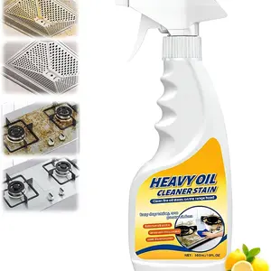 Kitchen Grease Cleaner Spray, Foam Cleaning Agent for Oven Stove Top Grates, Multi-Surface Kitchen Appliance Cleaner, Removes Oil Dirt Stains