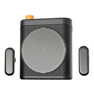 Wireless Voice Amplifier with Wireless Lapel Microphone, Portable Speaker, Flip Cover Bluetooth-compatible Mic for Teachers, Classes, Meetings, Audio