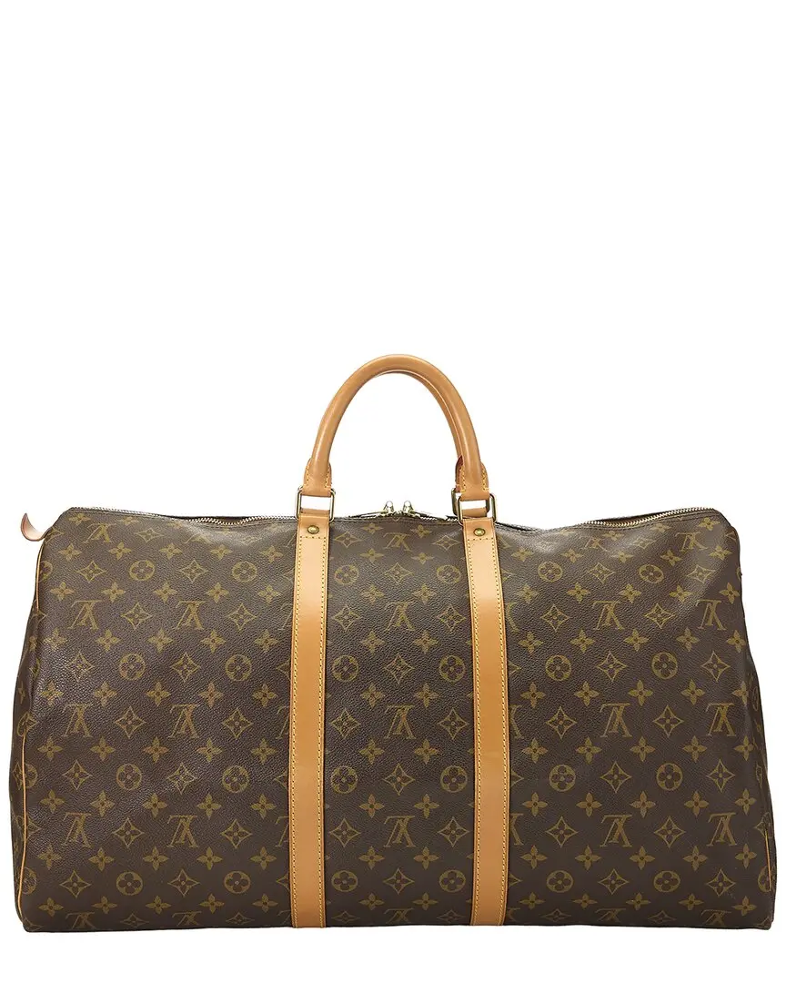 Louis Vuitton Brown Monogram Canvas Keepall 55 (Authentic Pre-Loved)