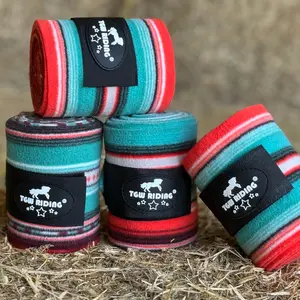 Horse Polo Wraps Horse Leg Wraps Horse Fleece Bandages Horse Boots Saddlery Equestrian Horse Products,1Set/4pcs