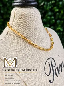 10K Gold Gucci Link Bracelet – Dainty Everyday Chain