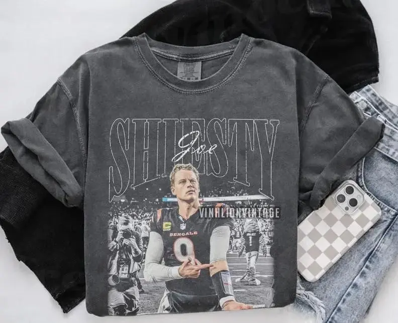 Joe Burrow Vintage Gildan Shirt, Retro Football Tee, Game Day T-Shirt, Unisex Sports Fan Gift, Classic Tees, Shiesty