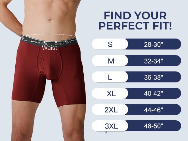 BAMBOO COOL Men's Boxer Briefs 7-Pack Ultra-Breathable 3D Support Pouch Tag-Free Waistband S to 3XL Comfortable Everyday Wear