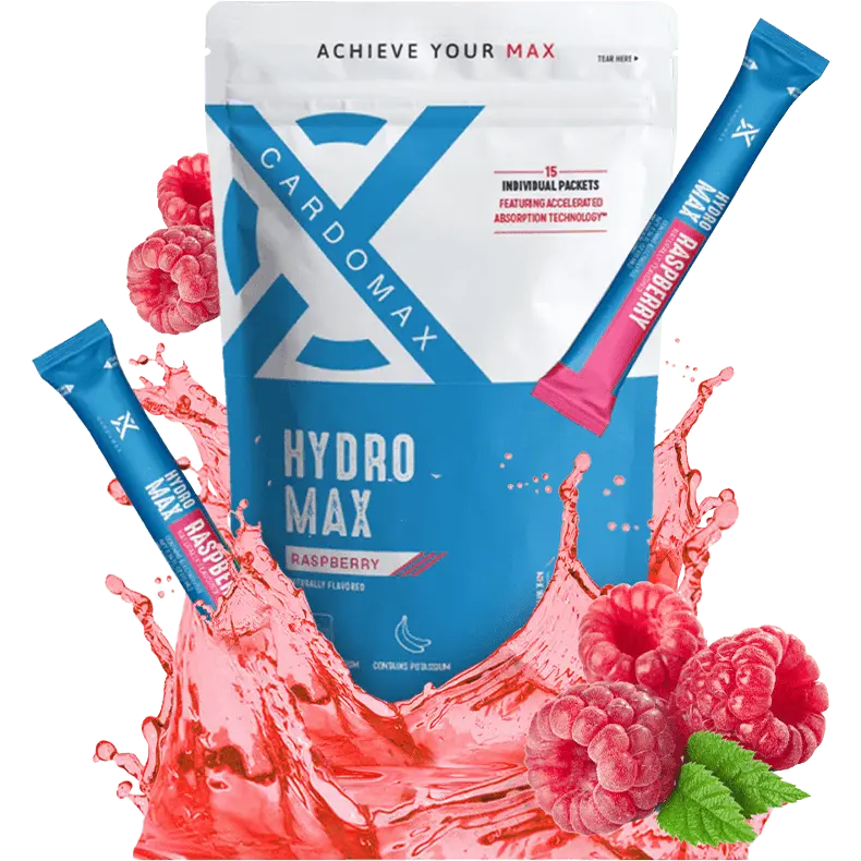 HydroMax Electrolyte Drink Mix – Raspberry Hydration LIQUID Packets – Workout Recovery – 15 Liquid Sticks with Potassium & Magnesium – Rapid Hydration & Recovery – Zero Sugar, Keto, Vegan, Electrolytes Supplement
