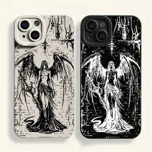 Angel Wings for Apple 17 Pro Max Plus Air/ 15pro/13 case 14pro Max/12/11/XS Female  soft iPhone