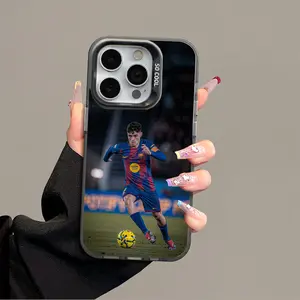 Pedri IPhone 17 Promax Phone Case Anti Drop Case Suitable For IPhone 16 15 14 13 12 11 Xs Plus Samsung S25 S24 S23 S22 Ultra FE Acrylic Protective Shockproof Rugged Case Football