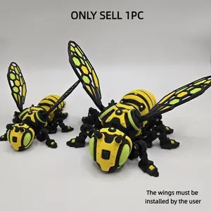 Mechanical Wind-Up Insect Model, 3D Printed Movable Robot Bug, Jointed Plastic Statue, Ideal for Collectors, Enthusiasts, Birthday Gifts, Desktop Decor, Tech Theme Models