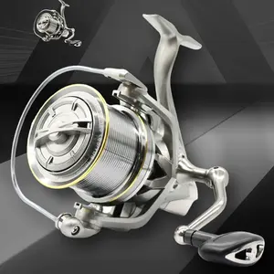 Rooblinos NGK Surfcasting Fishing Reel Long Distance Beach Casting, Big Game GT Tuna Heavy Duty Saltwater Reel, Stainless Steel Spindle, High Capacity Line, 8000/9000/10000/12000/14000